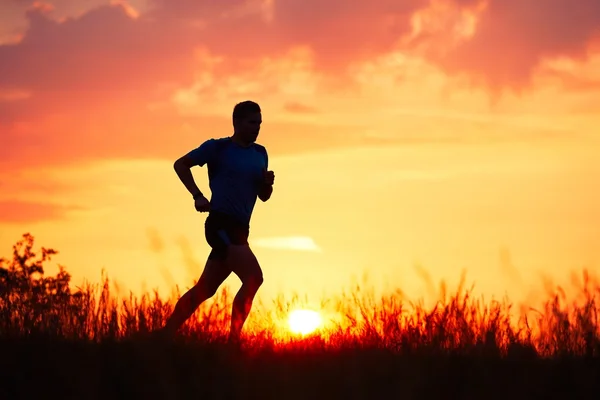 depositphotos 113267852 stock photo athletic runner at the sunset